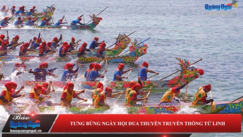 Video: Tưng bừng ngày hội đua thuyền truyền thống Tứ linh