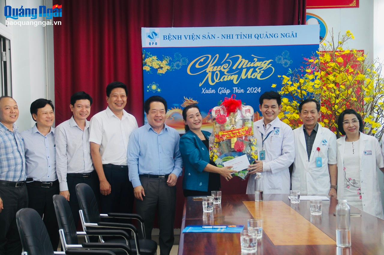 Phó Bí thư Tỉnh ủy Đinh Thị Hồng Minh thăm, chúc Tết tại các cơ sở y tế