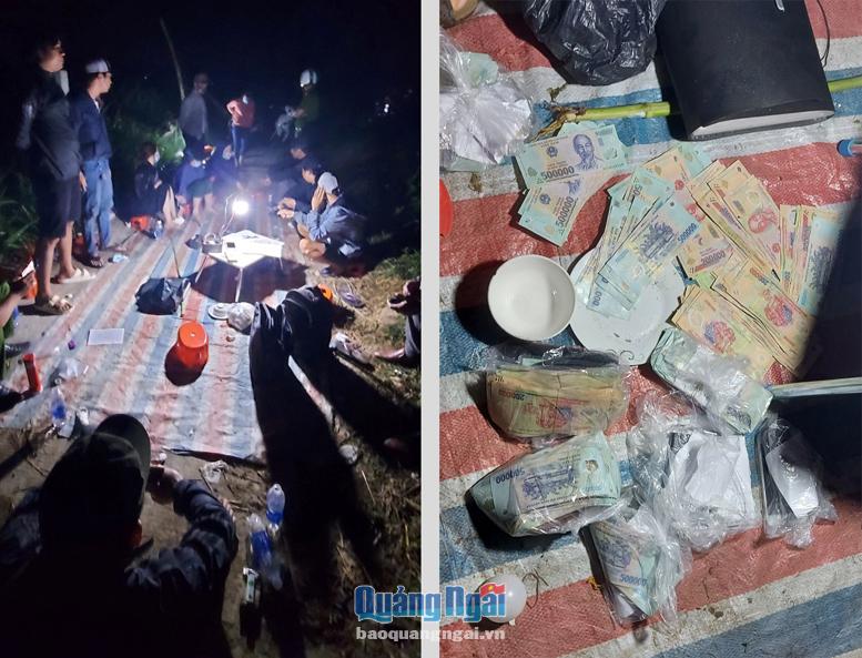 Quảng Ngãi: Cảnh sát hình sự triệt phá tụ điểm đánh bạc, thu giữ trên 190 triệu đồng