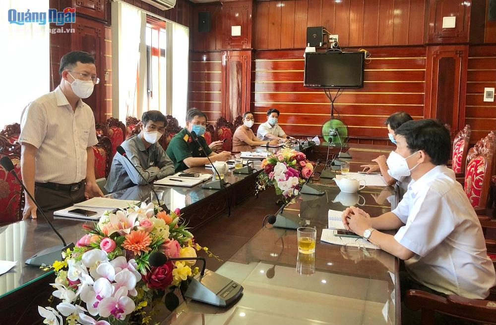 Sở Y tế làm việc với UBND huyện Bình Sơn về công tác phòng, chống dịch Covid-19