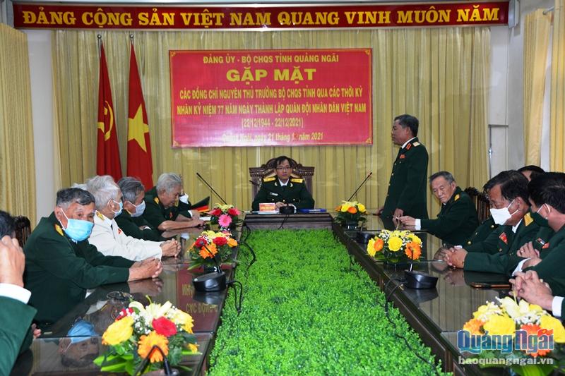 Bộ CHQS tỉnh Quảng Ngãi gặp mặt lãnh đạo đơn vị qua các thời kỳ