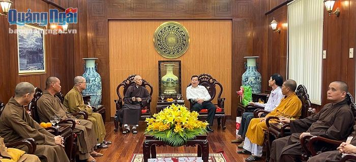 Chủ tịch UBND tỉnh Đặng Văn Minh tiếp Ban Trị sự Giáo hội Phật giáo Việt Nam tỉnh