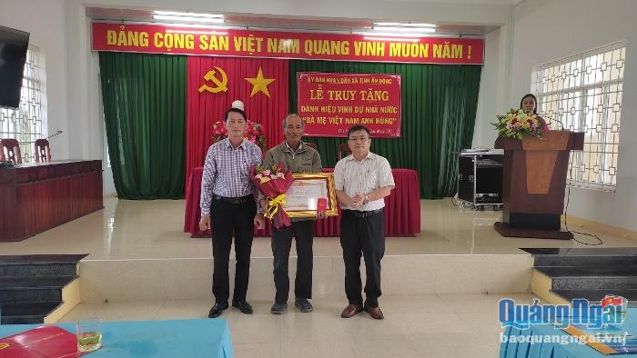 Thành phố Quảng Ngãi truy tặng danh hiệu &quot;Bà mẹ Việt Nam Anh hùng&quot;