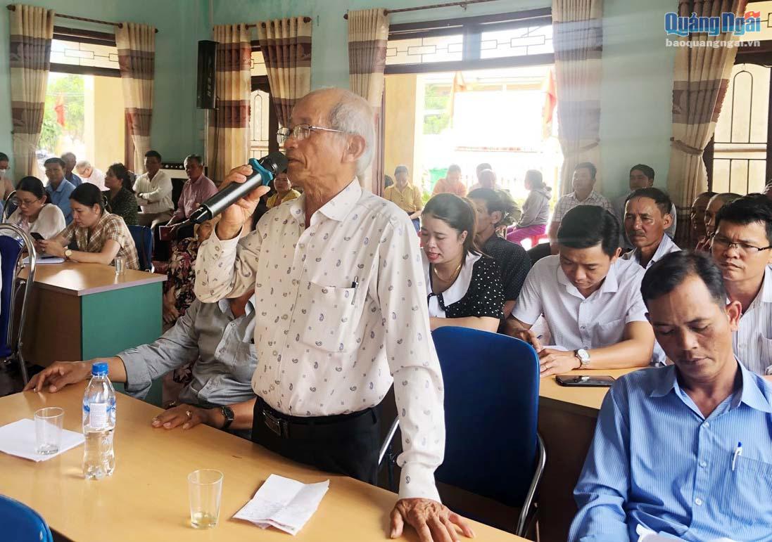Bí thư Huyện ủy Bình Sơn đối thoại với nhân dân xã Bình An